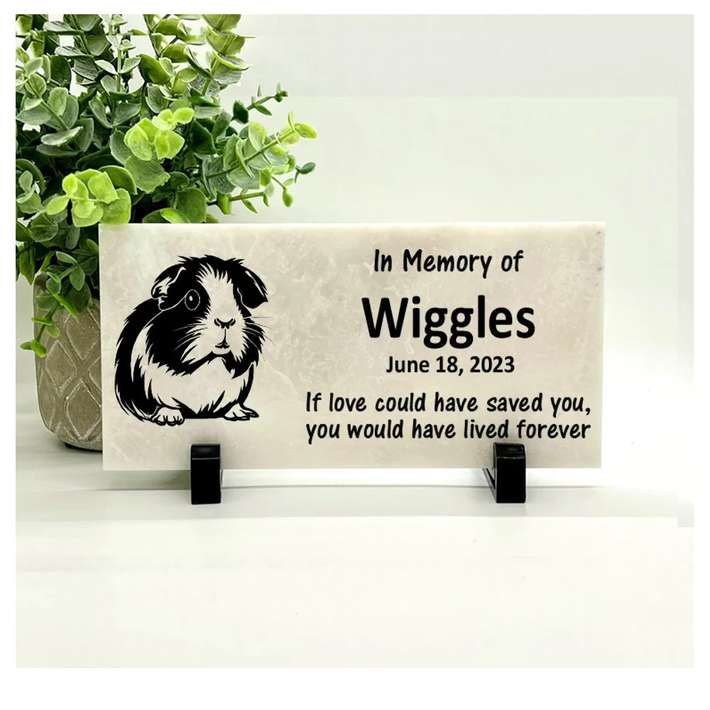 Guinea Pig Memorial – Personalized Pet Memorial Stone – Pet Loss sympathy Gift