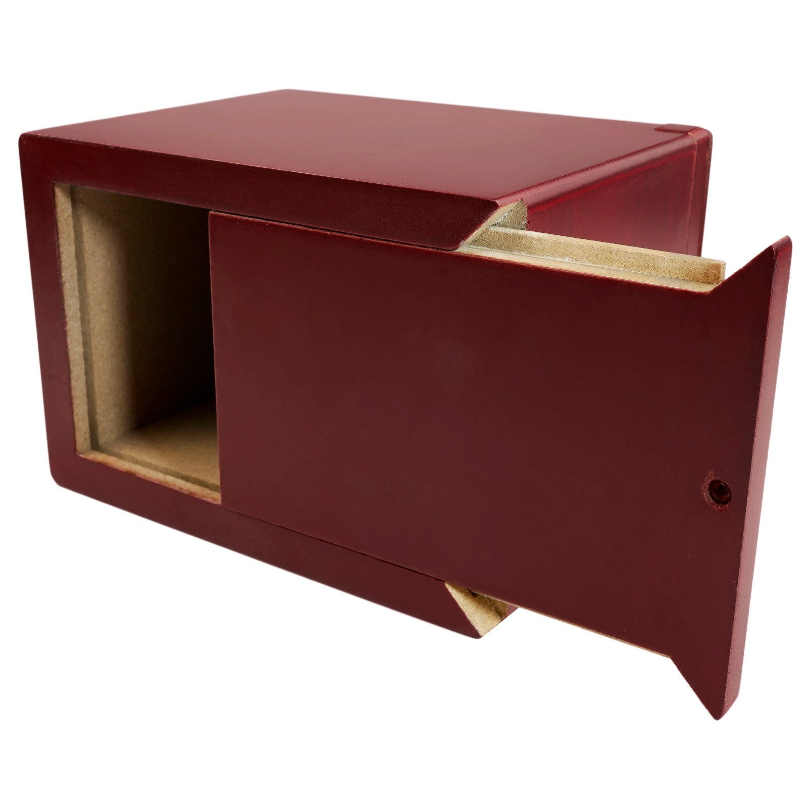Wooden Red Funeral Cremation Urn with Photo Frame For Dogs And Cats 4.3 x 4.1in