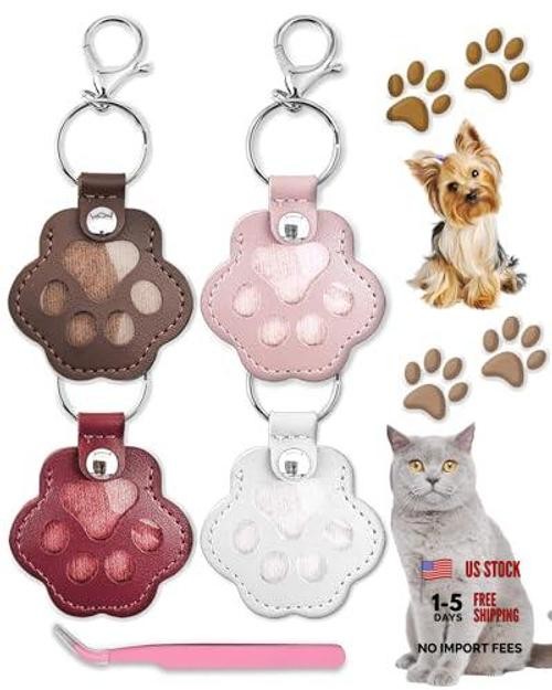 4 Pcs Pet Fur Keepsake Cat Dog Hair – Dark Brown, White, Red, Pink