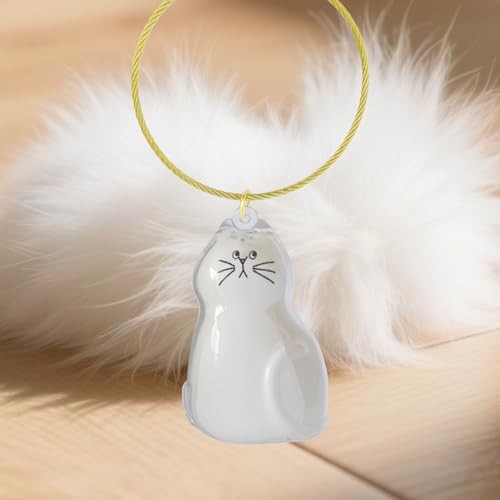 Cat Hair Keychain – 2Pcs Cat Hair Storage Bottle – Pet Fur A-Mustache Cat