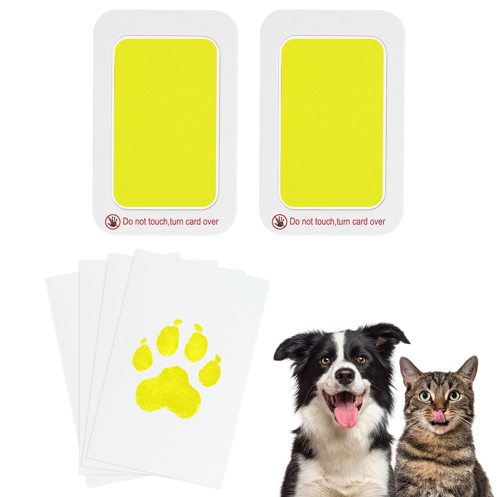 Pet Paw Print Kit 5.7″X4.1″ Paw Print Impression Yellow 2 Set
