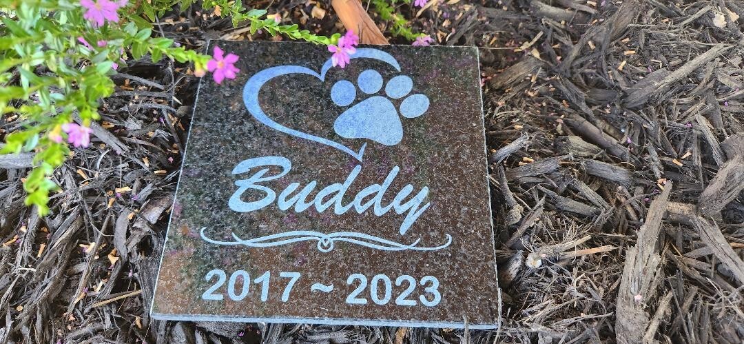 Pet Stone, Memorial, Grave Marker pet grave stone Headstone Dog cat Memorial 6×6