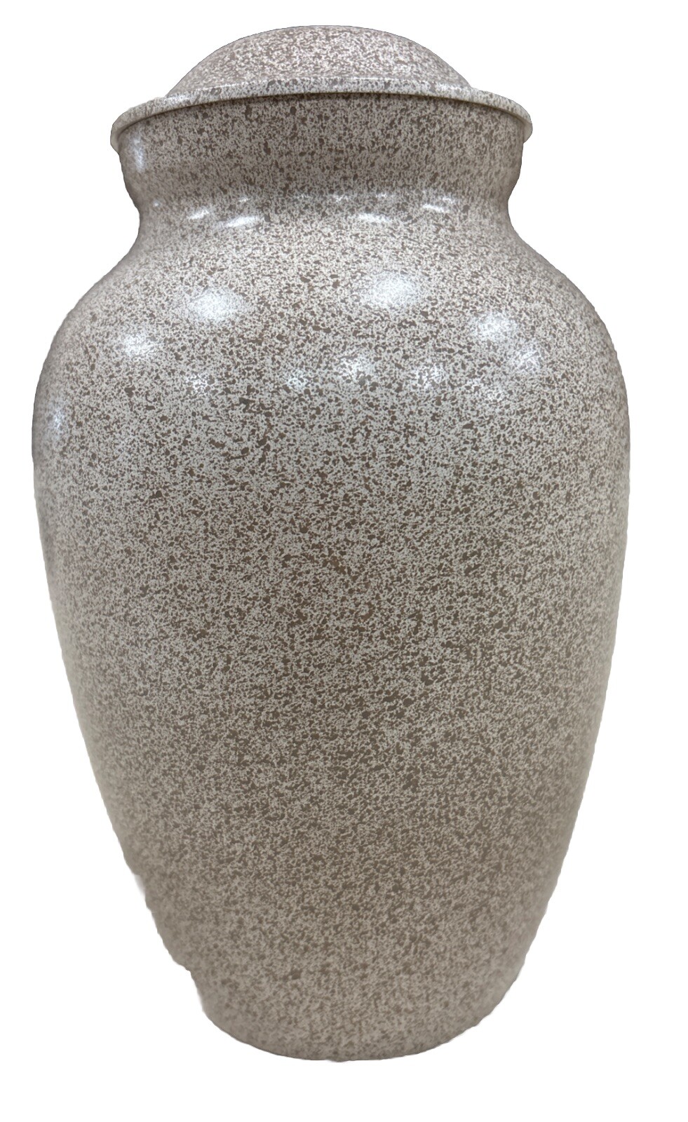Extra Large Hand Crafted Tan Decorative Metal Urn