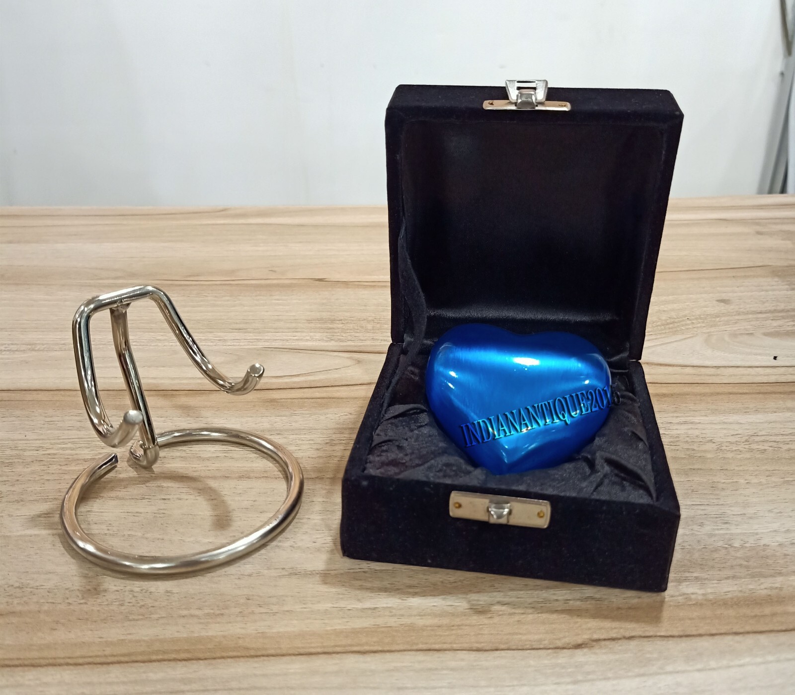 Blue Heart Keepsake Urn – Small Beautiful Urn for Ashes – Beach Handmade Mini
