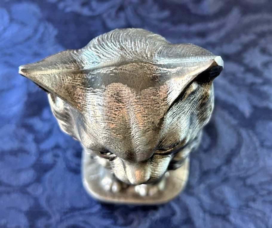 Pewter Sitting Cat Pet Cremation Memorial Urn #7633 SCC Made in USA Unused 50 CI