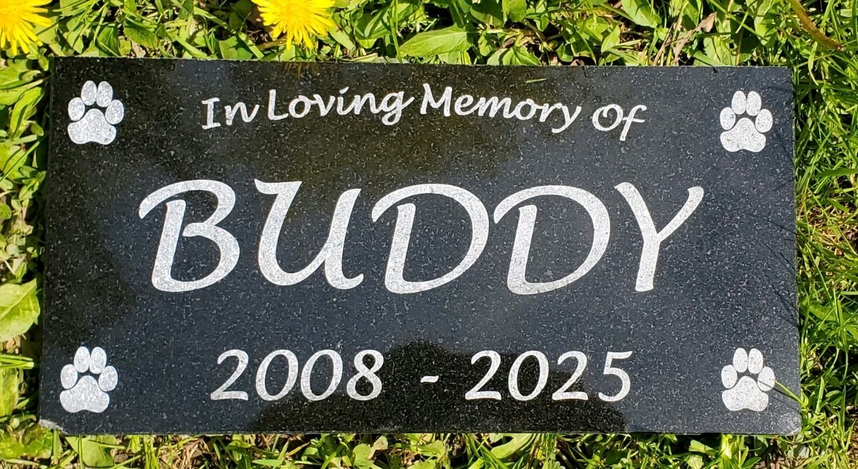 Pet Memorial Grave Marker Headstone Garden Plaque Dog Granite Cemetary Stone t12