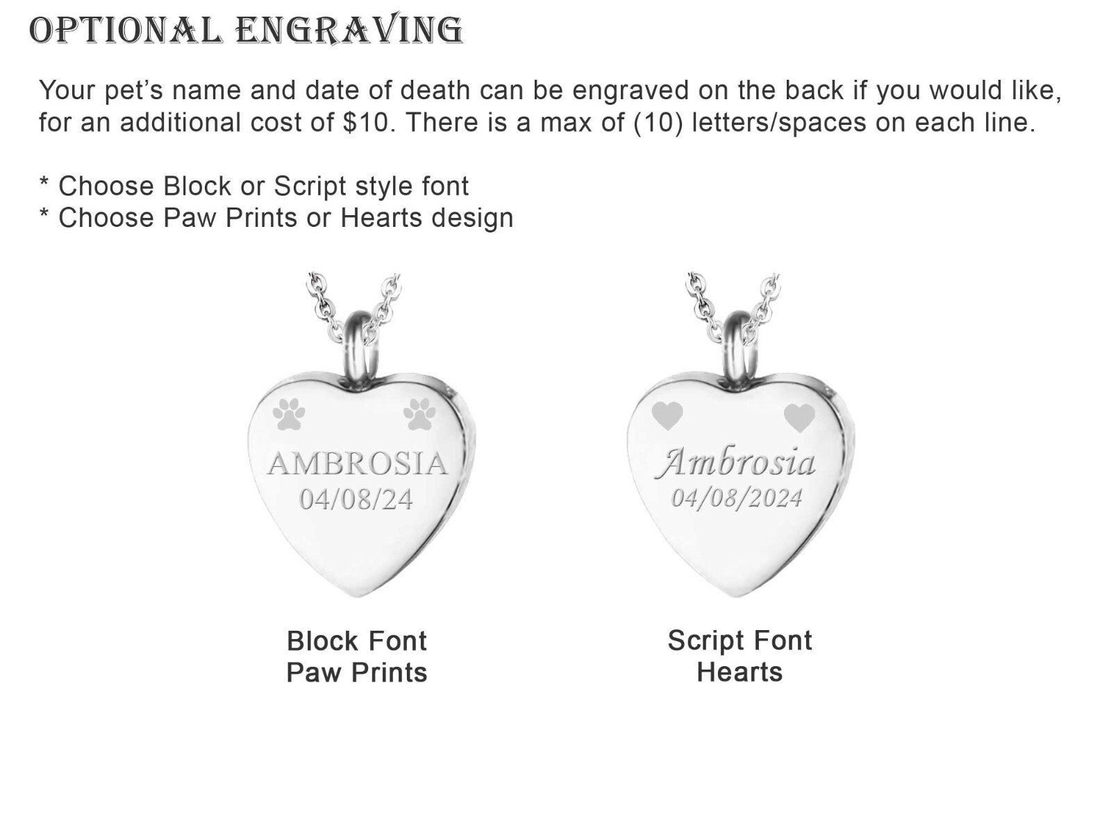 Forever Loved Cat Keepsake Urn Interchangeable Necklace or Key Ring, Engravable