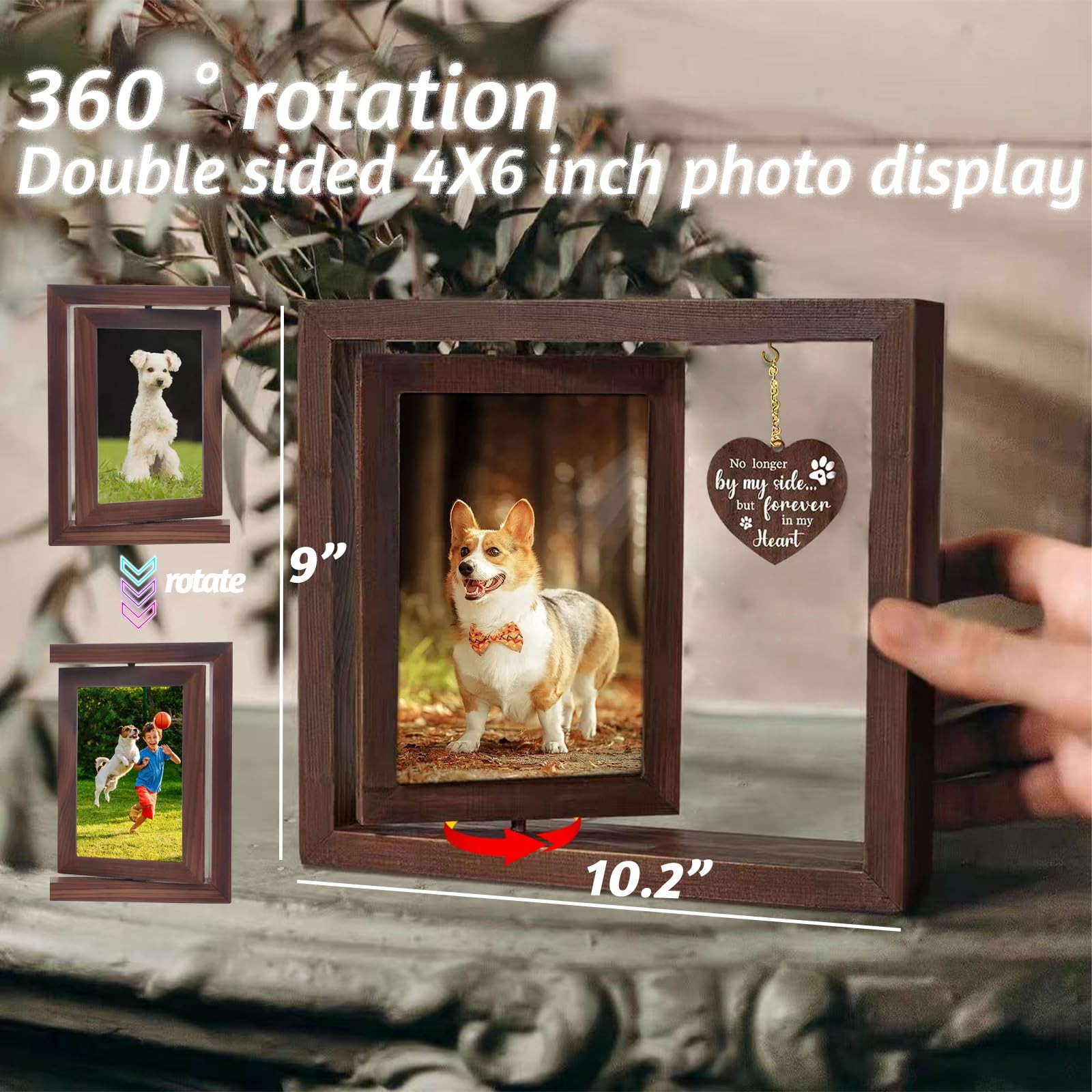 Bigladious Dog Memorial Gifts Picture Frame Pet Memorial Gifts For Loss