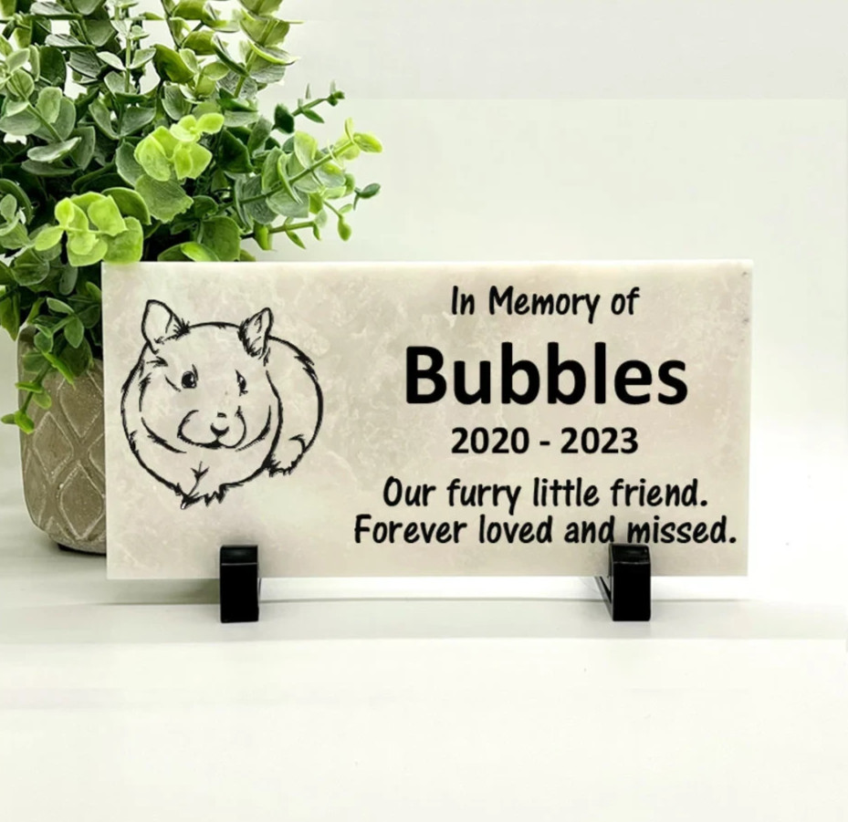 Guinea Pig Memorial – Personalized Pet Memorial Stone – Pet Loss sympathy Gift