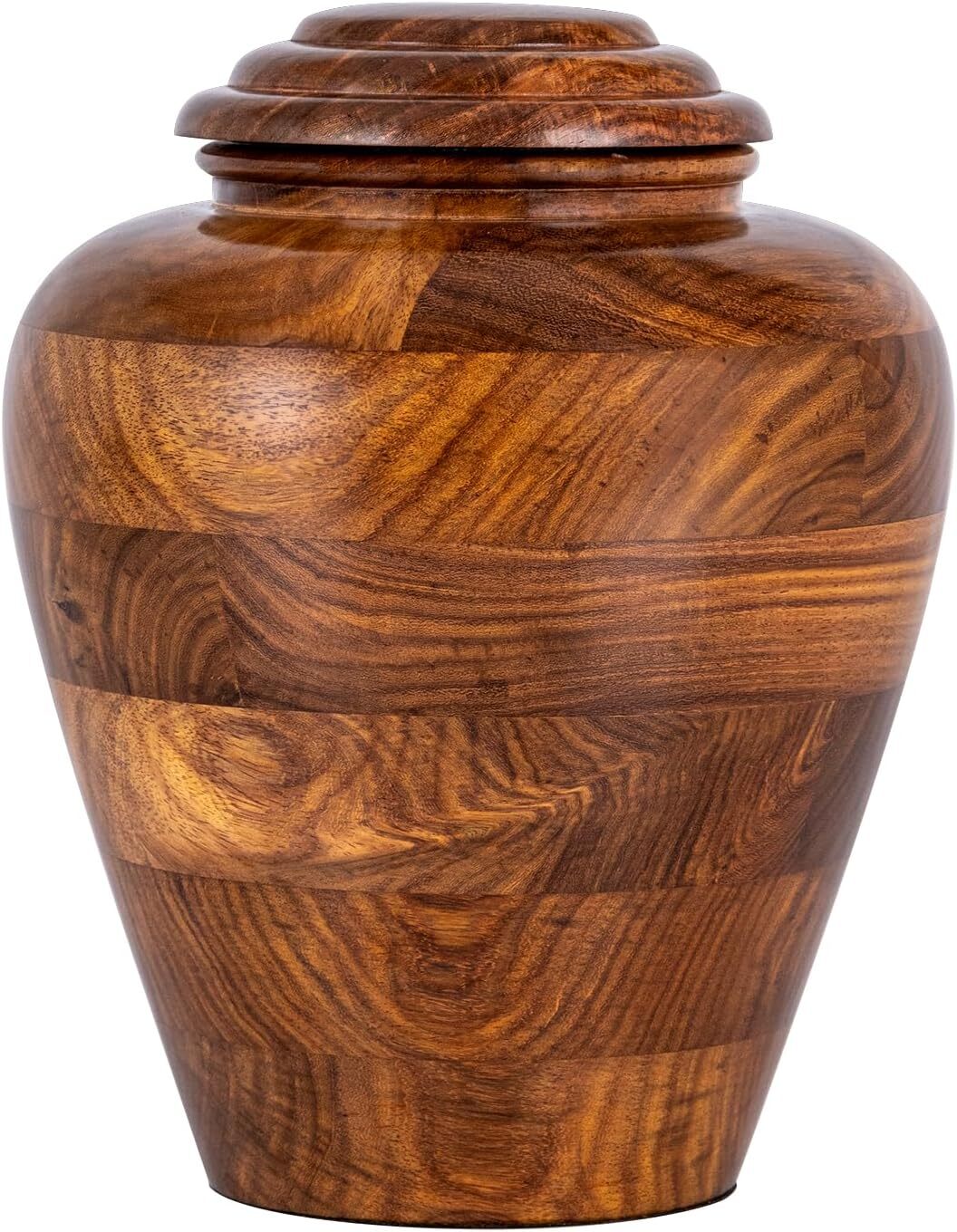 Cremation Urn for Human Ashes Adult Male Female Fractal Burned & Resin Artwork W