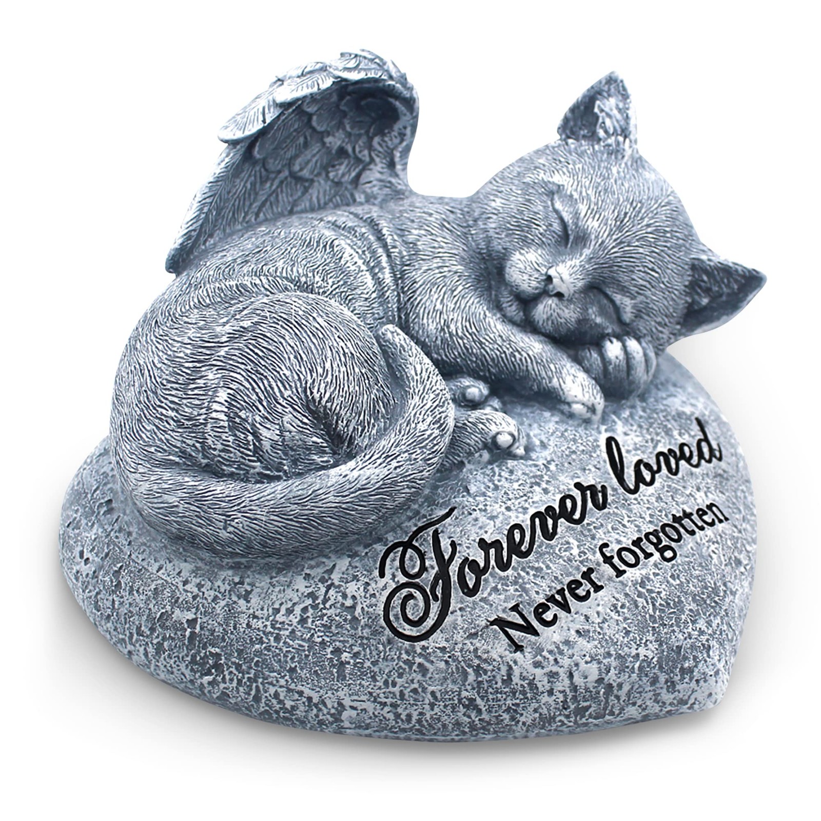 Sleeping Cat Garden Statue – Pet Memorial Stone – Grave Marker – Beautifully …
