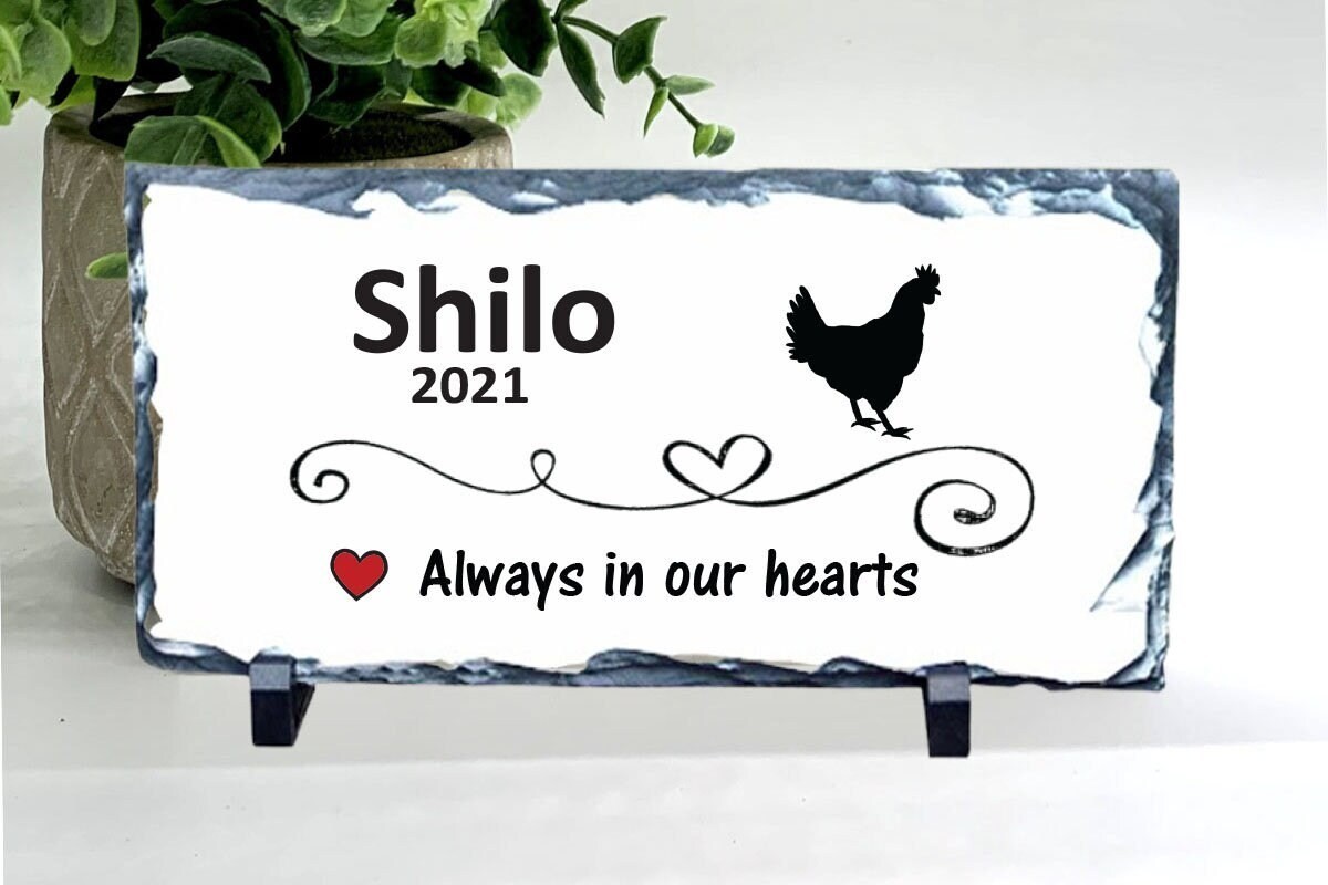 Chicken Memorial – Personalized Pet Memorial Stone – Chicken Loss sympathy Gift