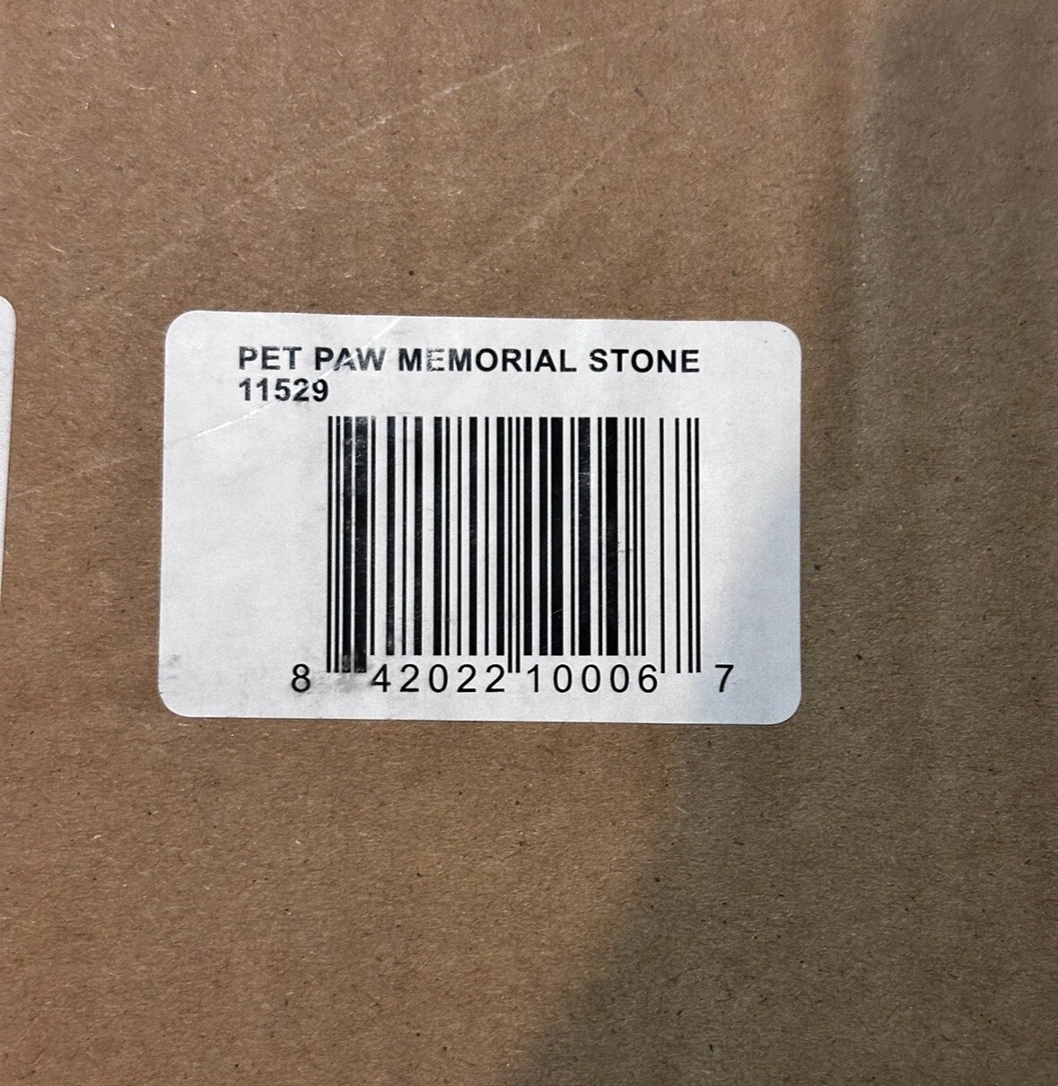 Paw Print Memorial Stone Marker Plaque W/ Sympathy Poem, 3”x2” Picture Slot NEW