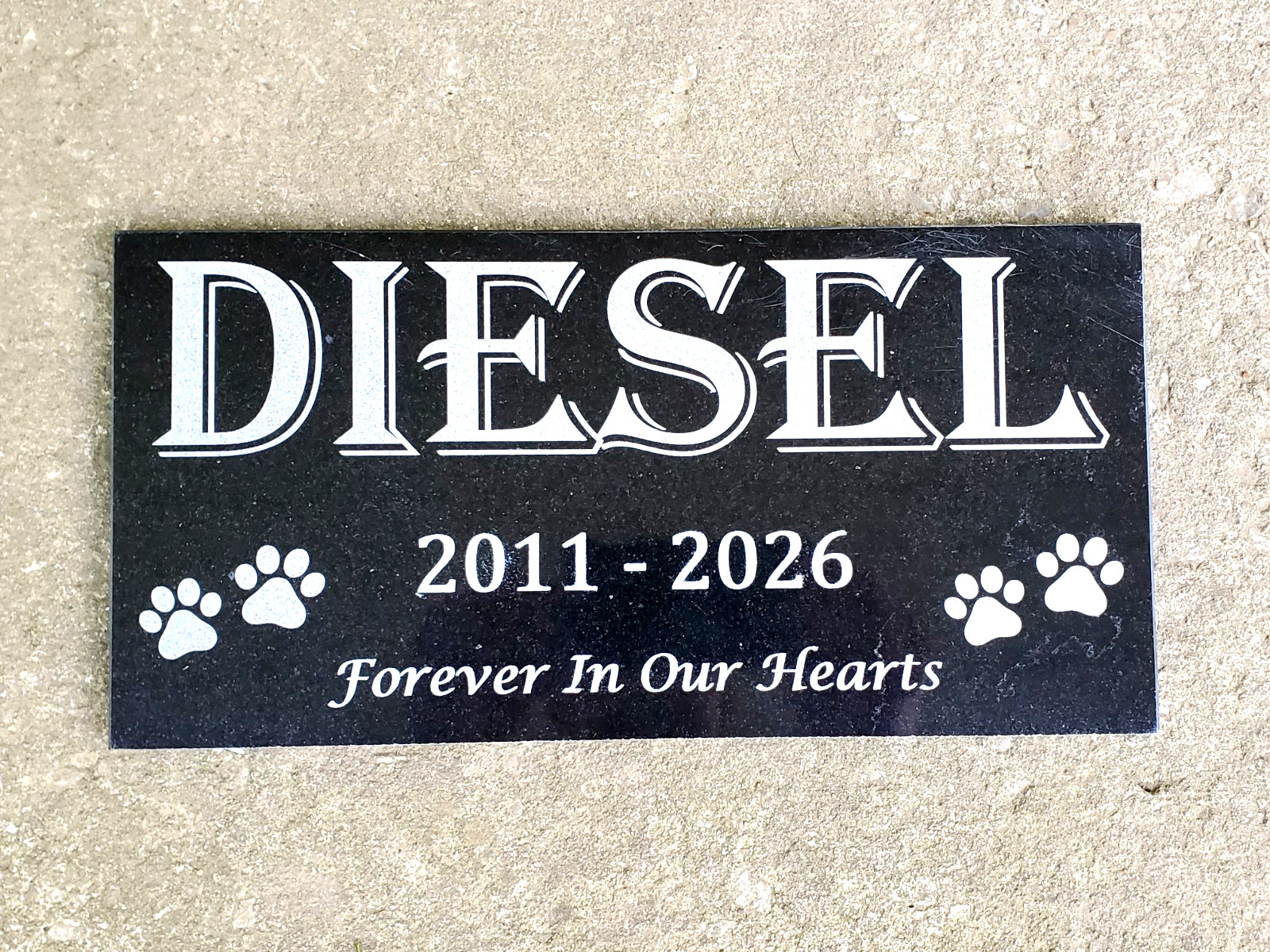 Grave Marker Headstone Garden Pet Loss Memorial Burial Stone Granite Plaque t24