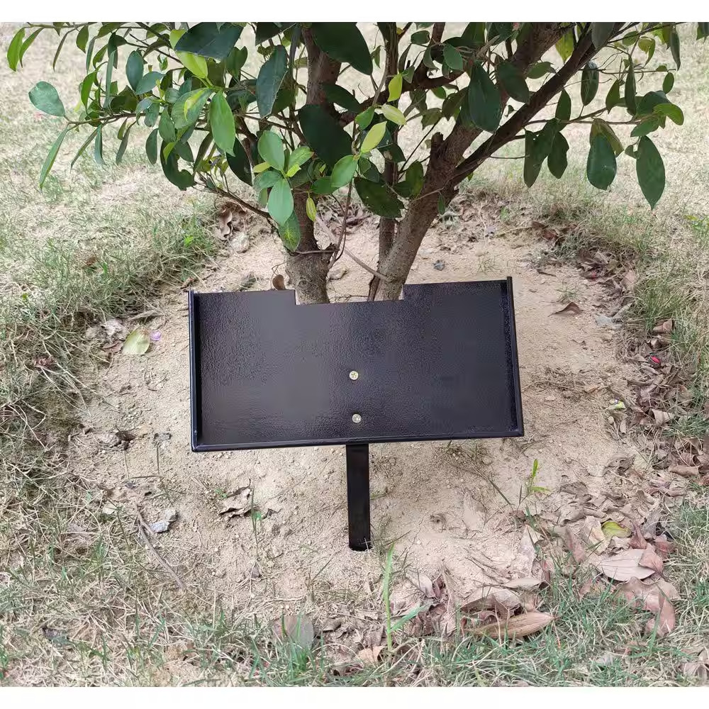 Black Finish Baking Varnish Steel Rectangular Grave Marker Stand for 6 In. X 12