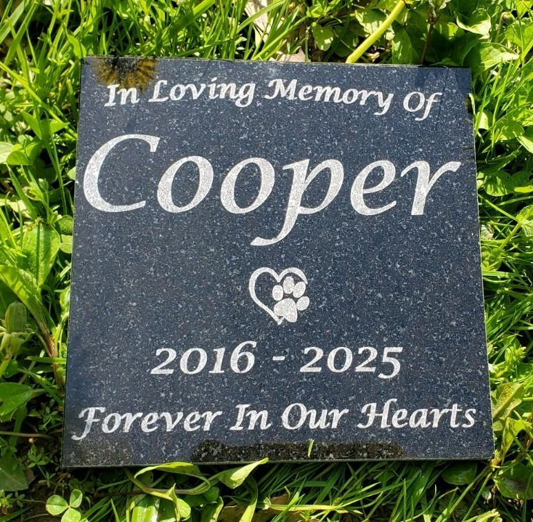 Pet Memorial Granite Stone Engraved Grave Marker Headstone Garden Plaque d5