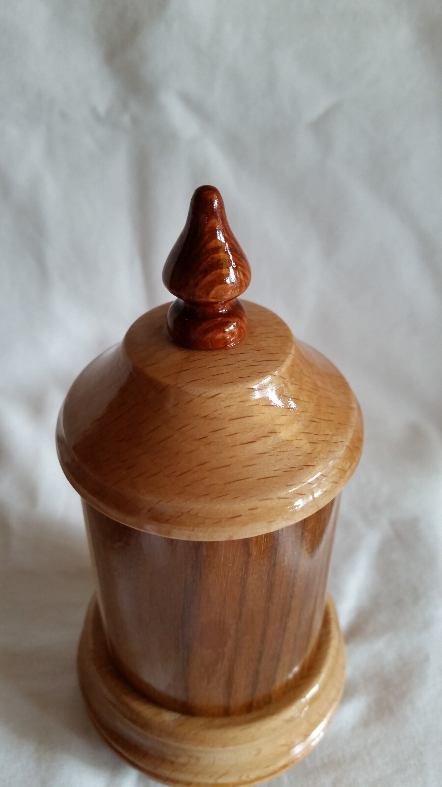 Mini Turned Wood Pet Sharing Companion Keepsake Cremation Memorial Urn 5 Lbs