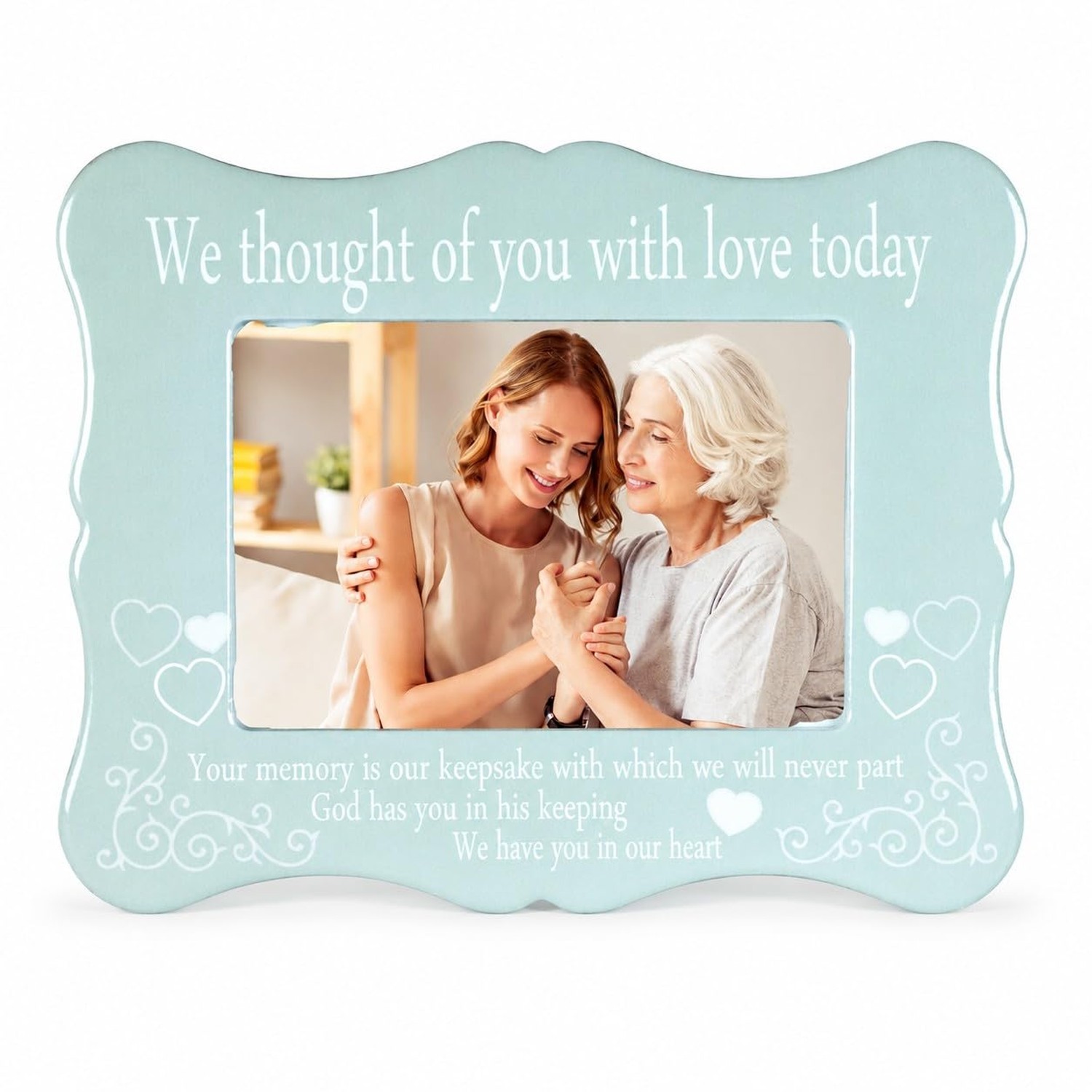 BANBERRY DESIGNS Memorial 4×6 Picture Frame We Thought of You with Love Today…