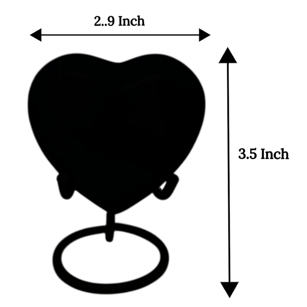 Personalized Mini Heart Cremation Urn for Ashes with Stand Velvet Box