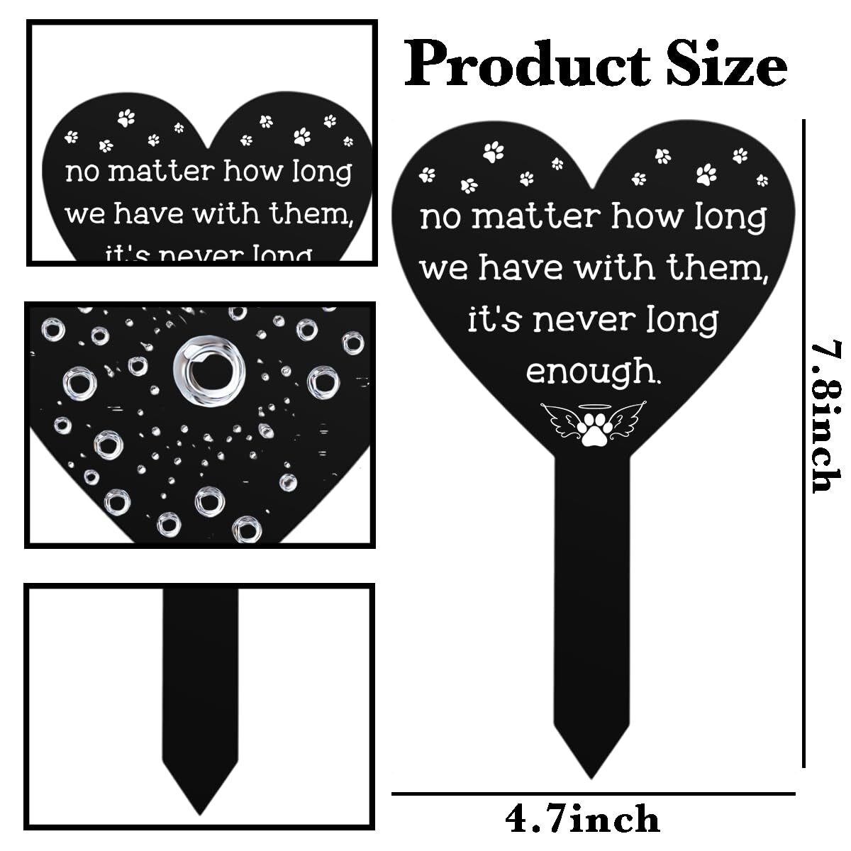 Pet Memorial Plaque Stake for Cemetery Acrylic Sympathy Grave Decor for Dog