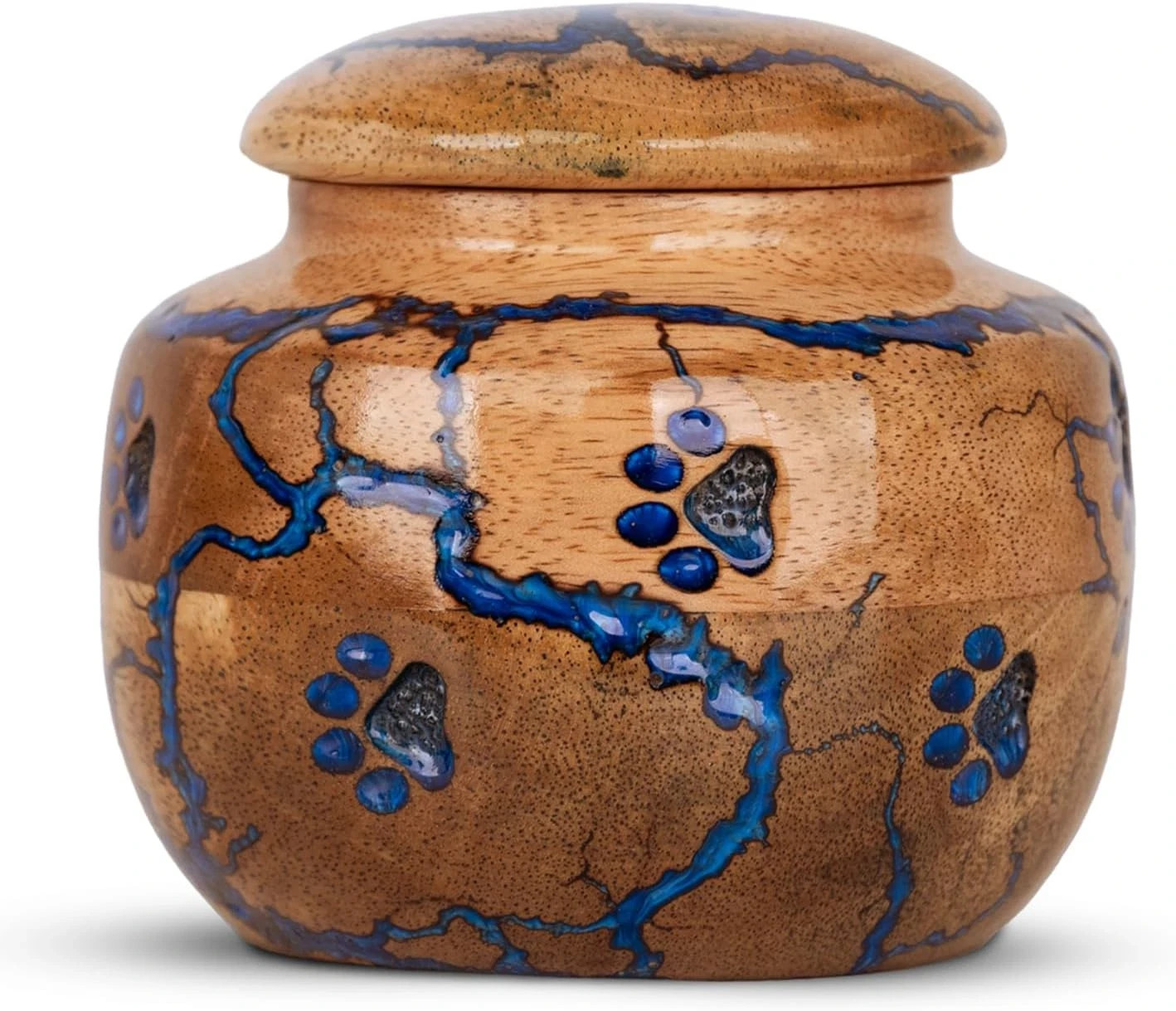 Wood Pet Urns for Dog/Cat Ashes – Small 10 Cu/In Resin Decorative Urn for Ashes