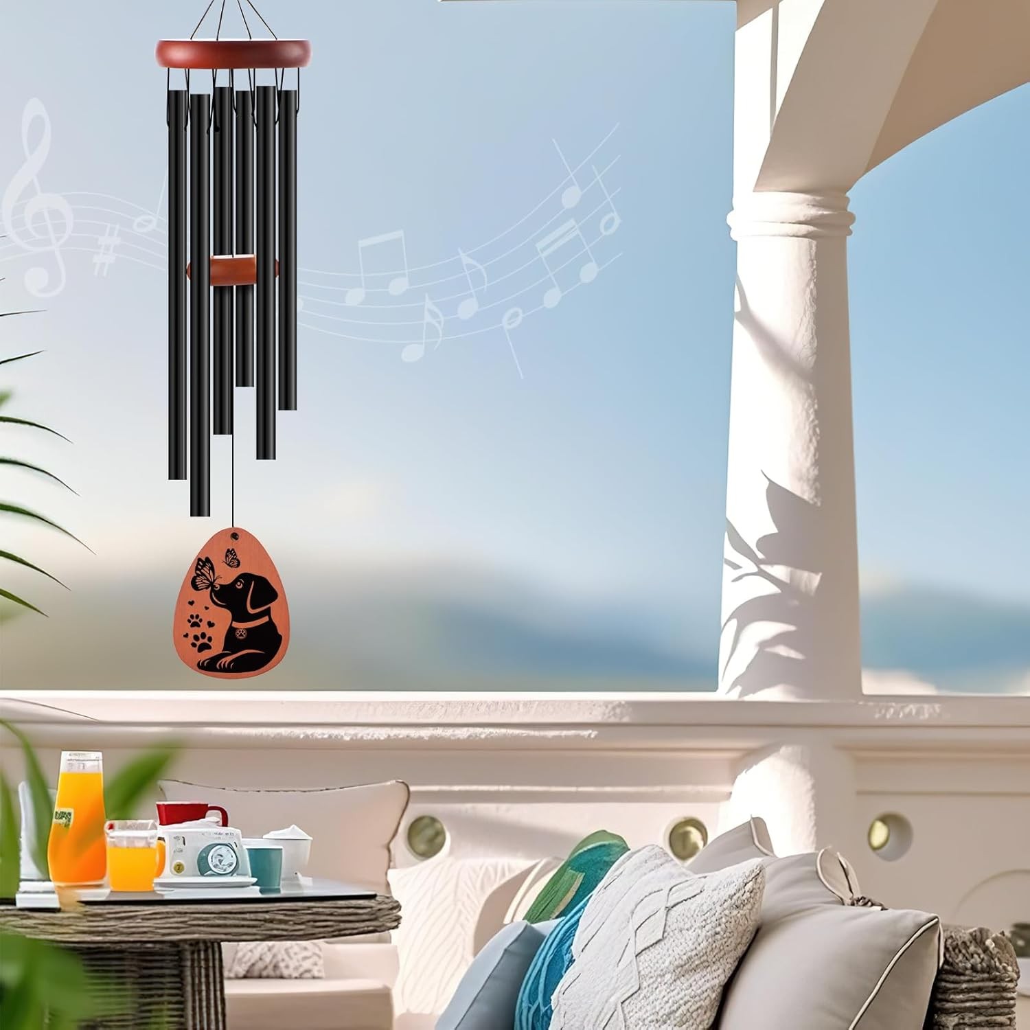 Dog Memorial Gifts Wind Chimes Loss of Dog Sympathy Windchime Puppy Passing Away