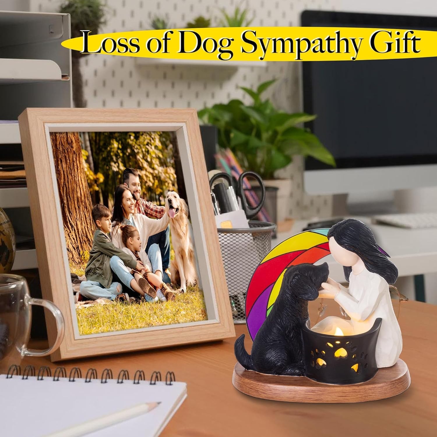 Heartfelt Dog Memorial Rainbow Bridge Figurine