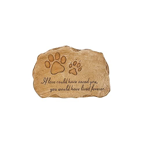 Pet Paw Print If Love Could Have Saved You Garden Memorial Stone | Outdoor