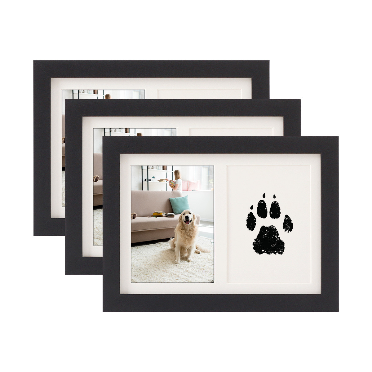 Pet Paw Print Keepsake Frame Dog Cat Paw Print Photo Frame Memorial Gift for Pet