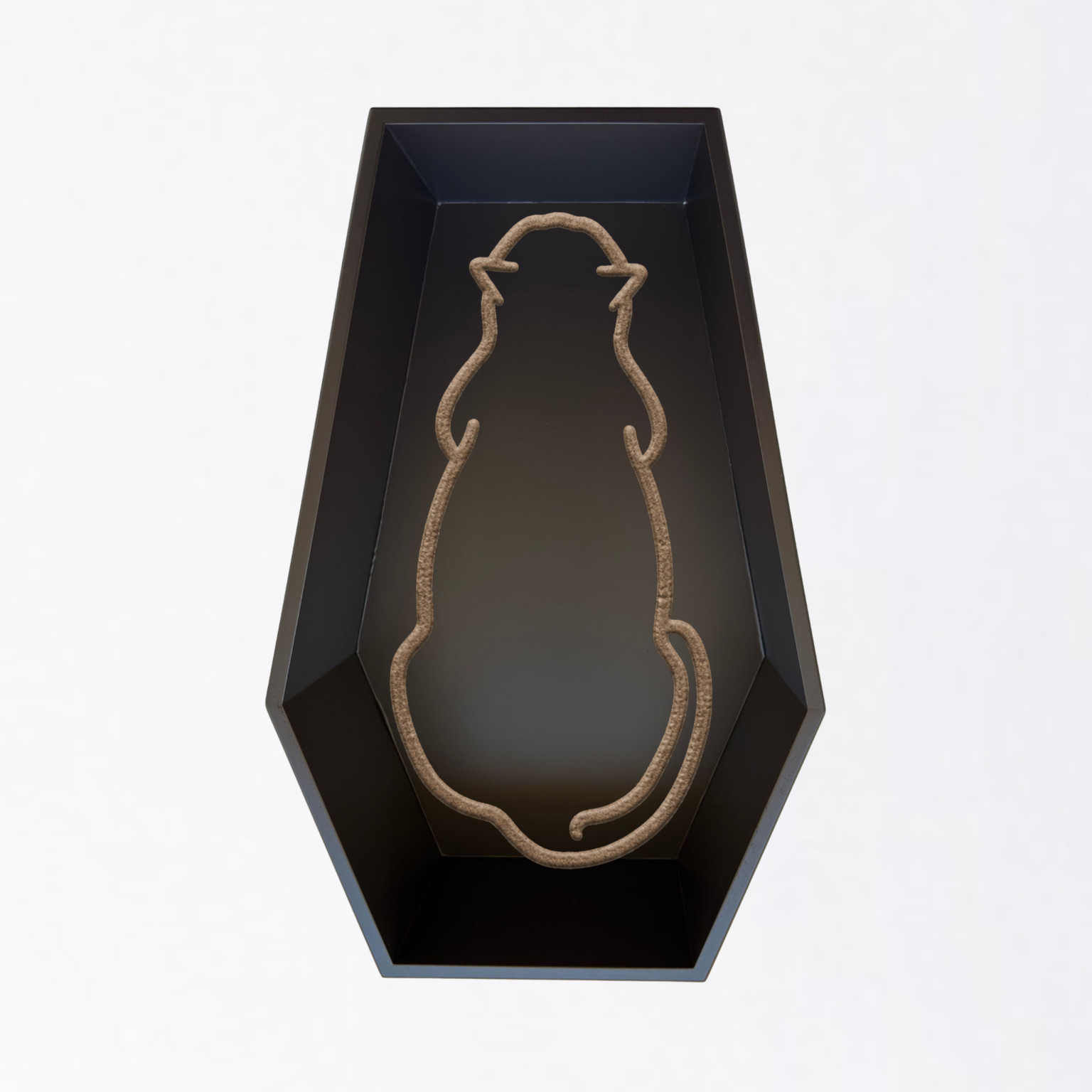 Small Dog Casket Coffin | Pet Memorial Burial Box Chihuahua Yorkie Wood 19.5 in