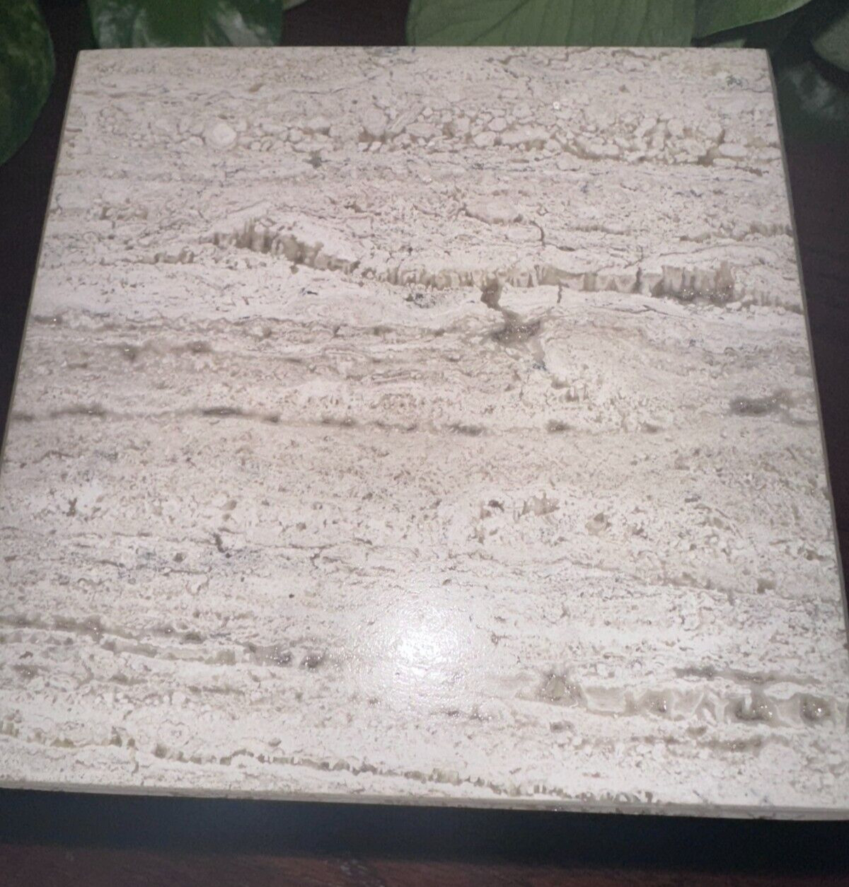 Natural light travertine marble cube pet urn memorial dog cremains handmade cat