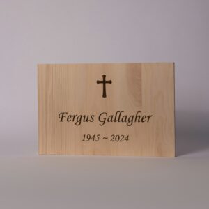 Natural Wood Headstone